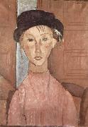 Amedeo Modigliani Madchen mit Hut France oil painting artist